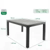 Mesa simil rattan Niza 150x90 - Image 2